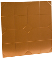 Copper Embossed Diamond & Square Pattern
